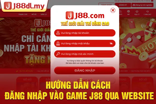 Hướng dẫn cách đăng nhập vào game J88 qua website